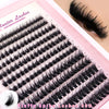 Gros plan d'un ensemble de cils pointus noirs et duveteux pour les cils.
