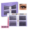 Une boîte et un kit de quinze recourbe-cils individuels pour extensions de cils.