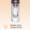 A clear glass microneedling pen with a dark cap, showing its structure for stable and firm work.