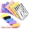 A pack of 50 colorful nail buffing blocks in various shades and colors.