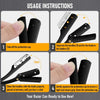 Instructions for using a manual straight edge shaver kit showing steps to attach and secure the blade.