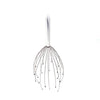 A stainless steel scalp massager with a pointed top and multiple fine wires for deep relaxation.