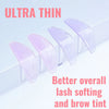 Ultra thin silicone lash lift pads in purple tint shown on a white background.