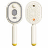 A white rechargeable electric spray hair brush with a gray control and orange switch.