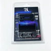 A black precision hair clipper blade trimmer replacement set packaged in clear plastic.