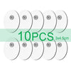 Ten pieces of EMS muscle stimulator electrode pads with silver electrodes, measuring 3x4.5 cm each.