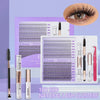 A kit for DIY Soft Volume Eyelash Cluster Extension featuring individual lash clusters and related tools.