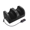 Black heated shiatsu foot massager device with a cord and control unit