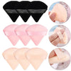 Juego de esponjas de maquillaje triangulares lavables en negro y rosa para aplicación
