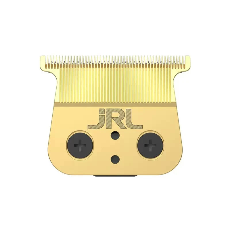 A gold-colored precision electric hair trimmer and grooming kit with a comb attachment.