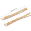 Natürliche Miswak-Zahnbürste, ca. 19 cm lang, diagonal vor weißem Hintergrund.