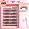 Kit en plastique rose pour clusters et extensions de cils naturels.