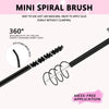 A mini spiral brush used for applying lash glue to the eye shape.