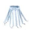 Light blue removable heatless hair curlers for overnight styling