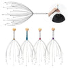 Stainless steel scalp massager tool with multiple fine wires for deep relaxation