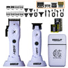 A professional multi-function hair grooming kit featuring a purple and white electric device and various grooming tools.
