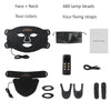 A set of LED facial masks including a face mask, fixing straps, and various shapes for therapy.