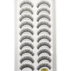A display of natural 3D mink false eyelashes in various styles and lengths.