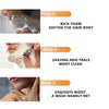 Three steps showing how to use a reusable stainless steel shaver for hair grooming.