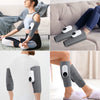 Ein Set elektrischer Bein-Massager mit Luftdruck und Vibration auf dem Arm und Bein einer Person.