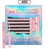 A box for a 40-day DIY lash extension kit containing bond, seal, and extension tools.