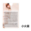 Un plateau en plastique transparent contenant des extensions de cils individuelles pour application DIY.