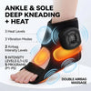 Black pneumatic ankle and sole deep kneading massager with heat and vibration modes