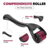 A black roller with a non-slip grip and ergonomic handle made of titanium alloy for home use.