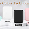 Various colored portable LED magnifying makeup mirrors displayed in white and black packaging.