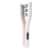 A white and pink EMS face and body slimming roller massager with multiple rollers.