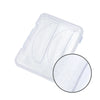 Klare Silikon-Lash-Perm-Pads für Augenbrauenwimpern, gezeigt in einem Plastikbehälter.