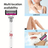 A multi-location availability razor set showing usage on the underarm, leg, and arm.