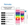 Feimuko tongue cleaning gel brush kit with a gel and a brush for fresh breath