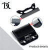 Set schwarze Keramik-Haarschereblades und ein komplettes Pflege-Kit auf weißem Hintergrund