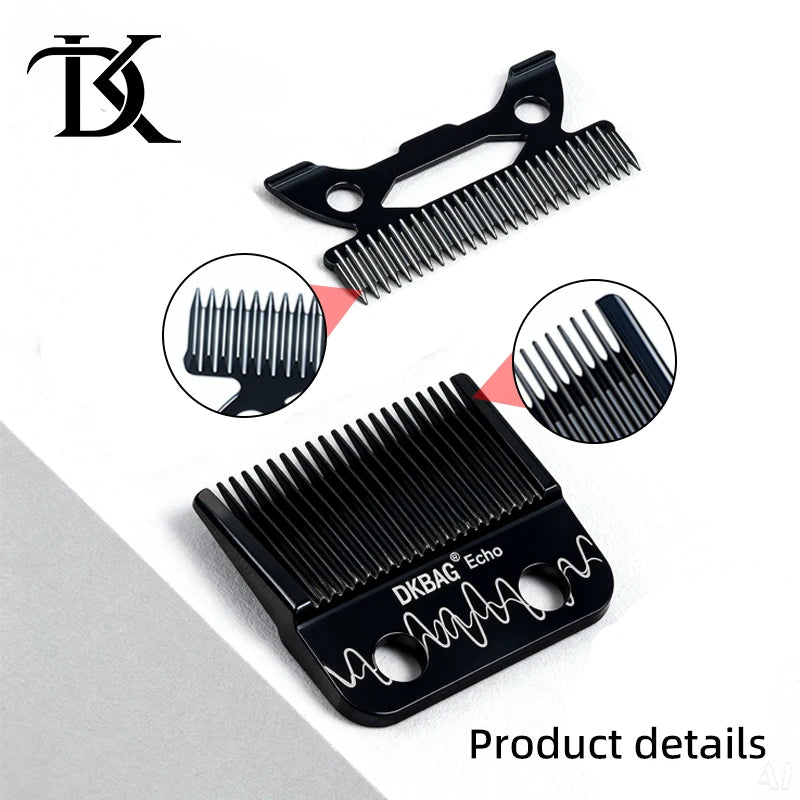 Set schwarze Keramik-Haarschereblades und ein komplettes Pflege-Kit auf weißem Hintergrund