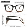 Schwarze, quadratische Lesebrille mit Schildpatt-Musterrahmen und -Stiel