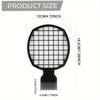 A black premium African twist hair comb shown with its dimensions labeled.