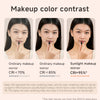 Comparison of makeup color contrast using ordinary and sunlight mirrors with different color rendering indices