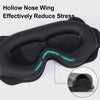 Black silicone nose wing for a comfortable 3D sleeping eye mask