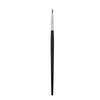 A professional angled makeup brush with a dark handle and a pointed ferrule.